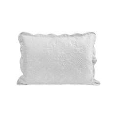Porta Travesseiro Avulso Microfibra Corttex Florata Branco
