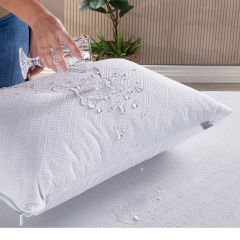 Protetor de Travesseiro Com Zíper Malha Jacquard Impermeável Comfort
