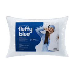 Travesseiro Juma 200 Fios Hipercal Perfil Baixo Fluffy Blue