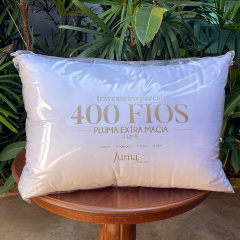 Travesseiro Juma Percal 400 Fios Pluma Sintética Prime