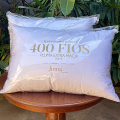Travesseiro Juma Percal 400 Fios Pluma Sintética Prime