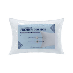 Travesseiro Percal 500 Fios Pluma Sintética Premium Branco