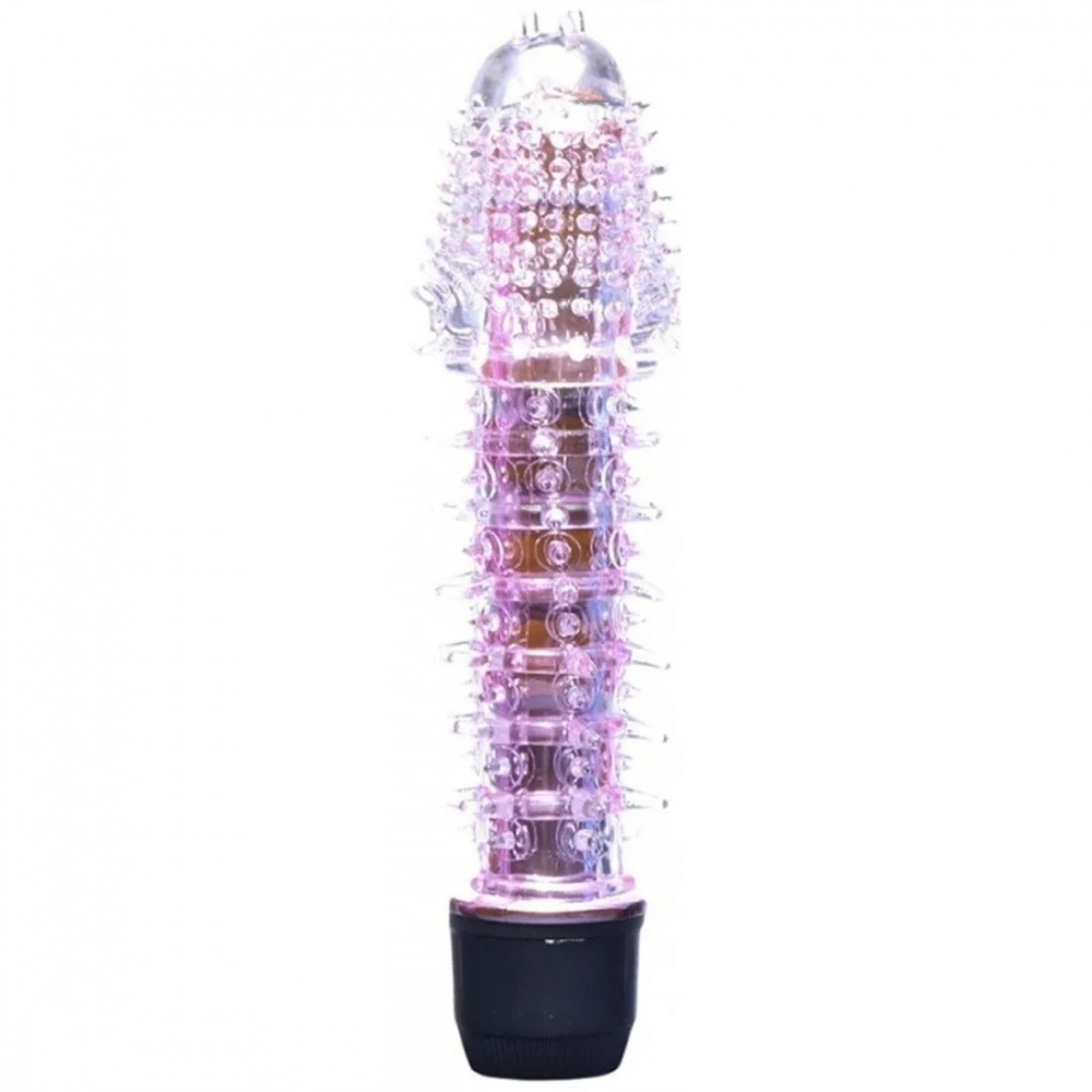 Vibrador Translúcido com Capa Texturizada