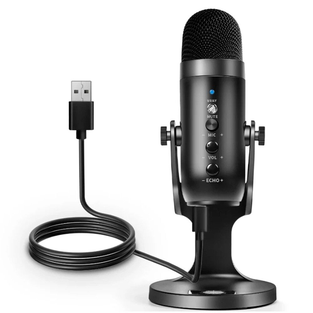 Microfone Profissional de Mesa USB para Lives e Podcast KAPBOM - KA ...