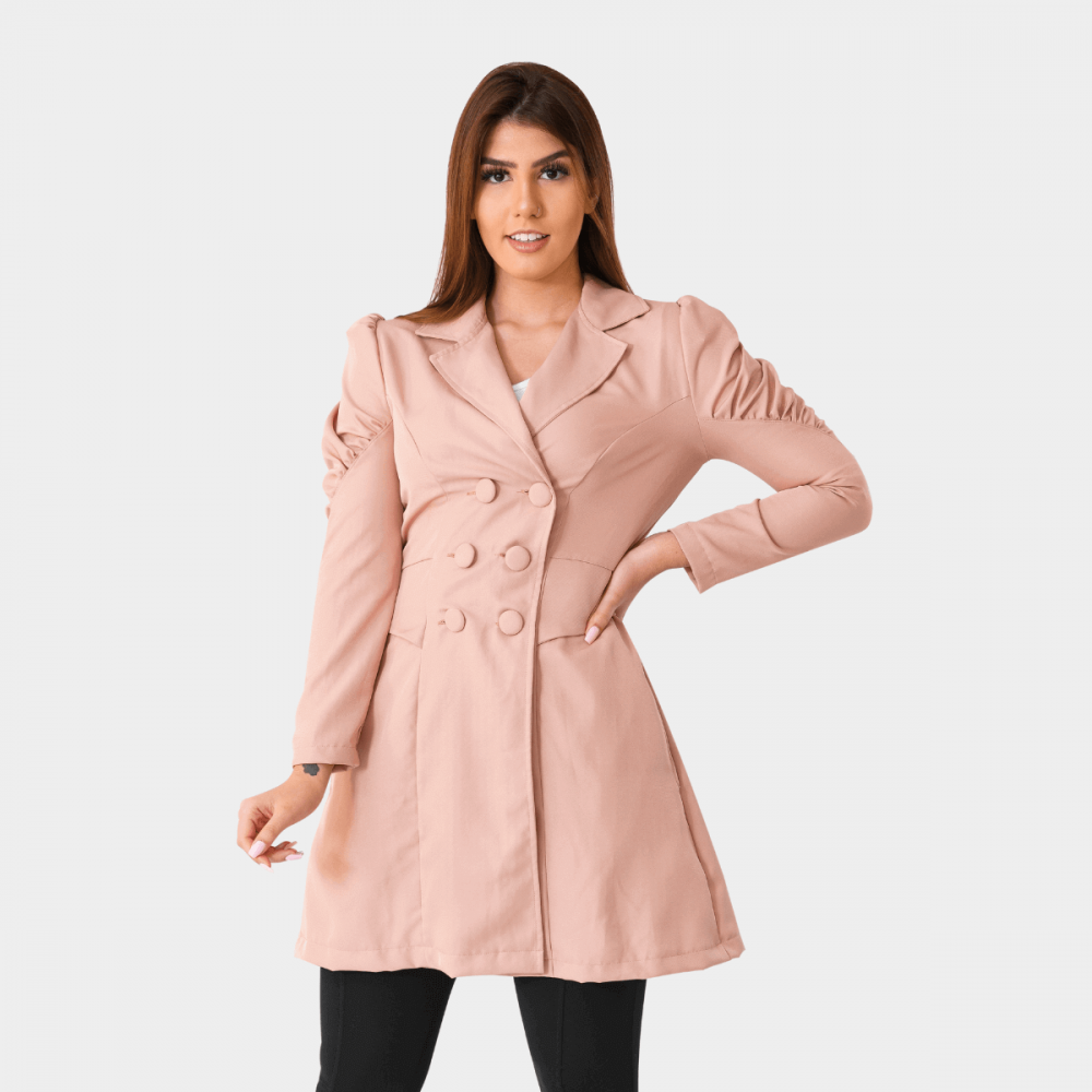 Jaleco Rosê Imperatriz Em Gabardine Premium Plus Size - Use Anny ...