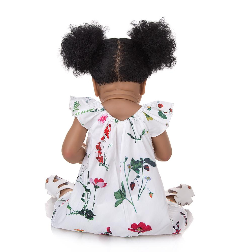 Bebê Reborn Negra de Silicone 58CM – Outlet Mamães