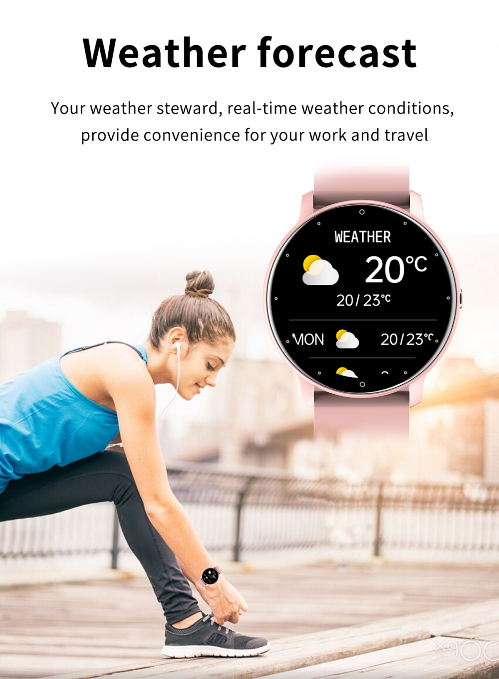 Relógio inteligente CanMixs para telefones Android, iOS à prova d