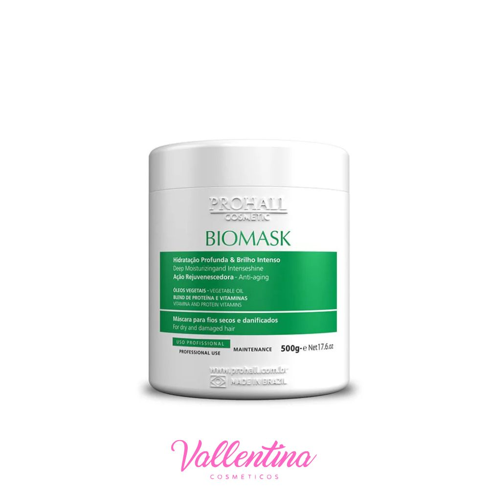 Máscara Ultra Hidratante Biomask Professional 500g - Vallentina Cosméticos