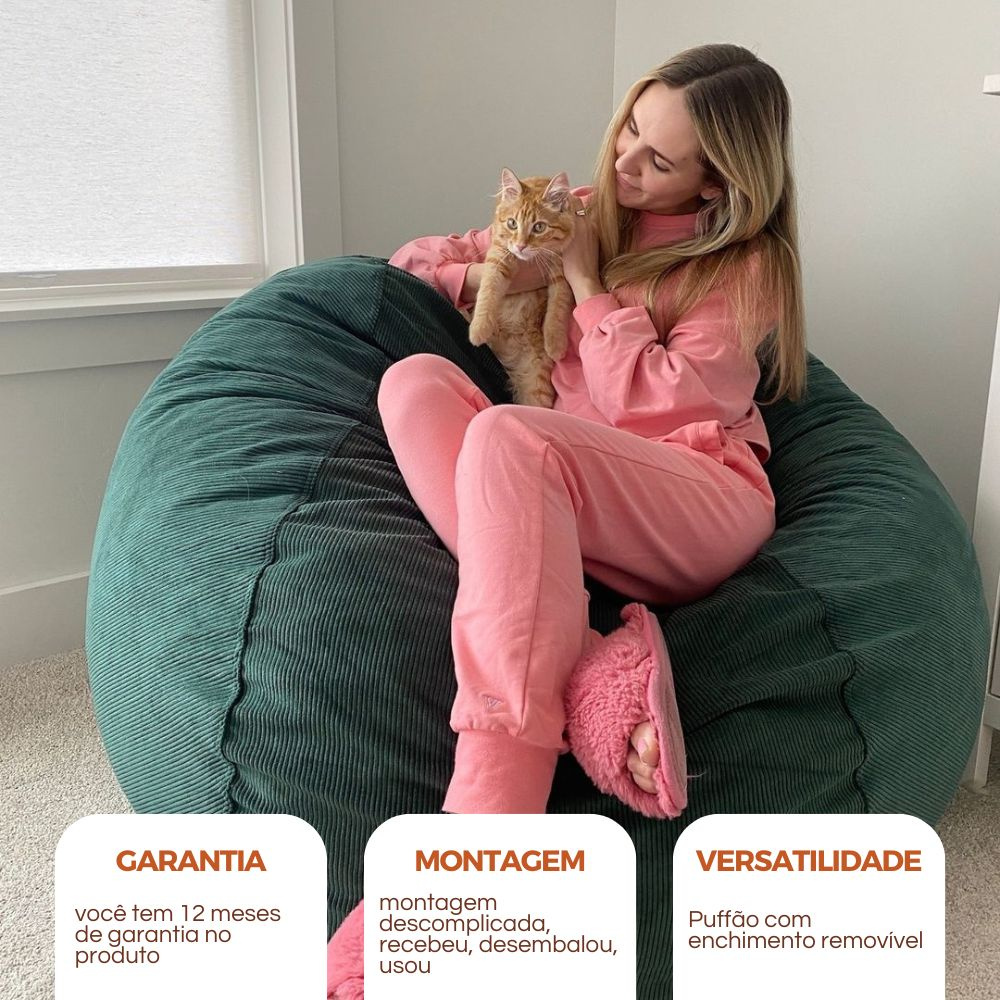 Puff Gigante - com Enchimento - Modelo Pushi - Valley Art - Valley Art