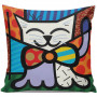 Capa de Almofada com zíper - 1 Pç - Show - Mosaico Gato