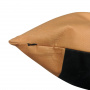 Capa de almofada em Suede - 1 Pç - Celeste - Laranja Listas