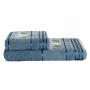 Jogo de banho - Bordado - 285g/m² - 2 Pçs - Premium - Azul