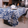 Toalha de mesa impermeável retangular - 6 Lugares - Jasmin - Azul