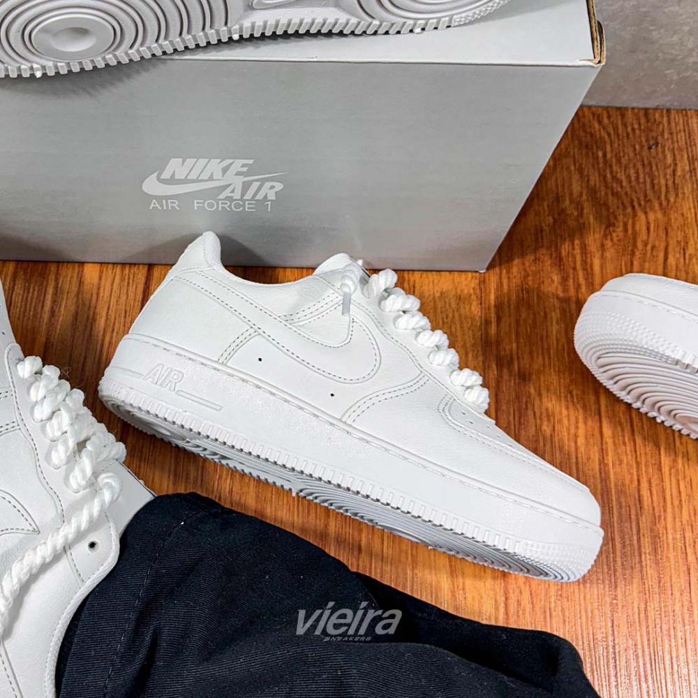 Tênis Air Force 1 - Branco Corda - Vieira Sneakers - Vieira Sneakers