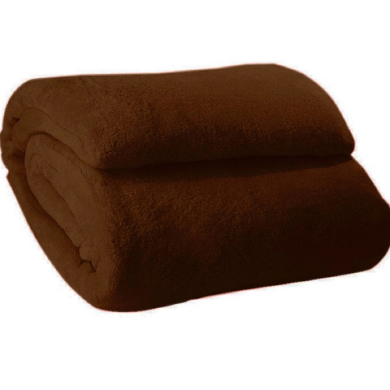 Cobertor Manta Soft Solteiro 1 Pç Confortável 2,20m X 1,40 -TABACO