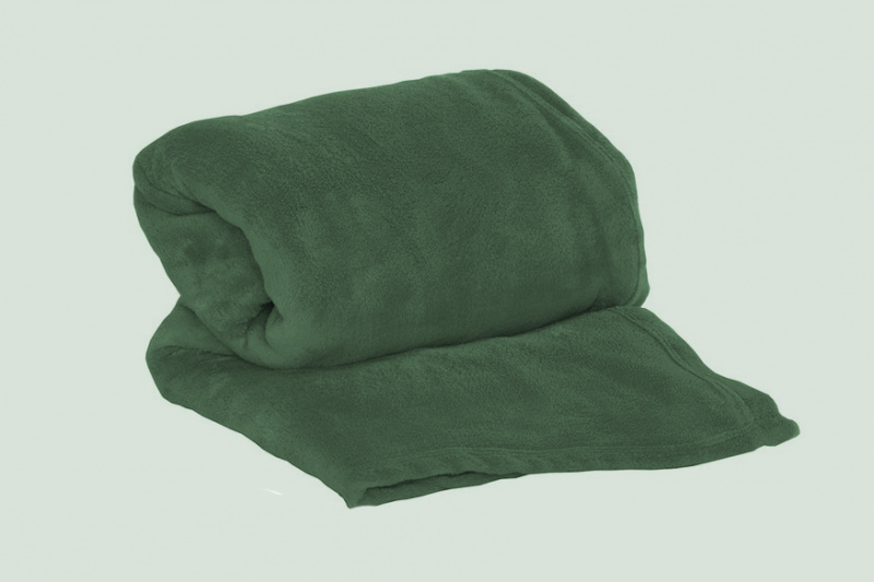 Cobertor Manta Soft Solteiro 1 Pç Confortável 2,20m X 1,40 - VERDE OLIVA