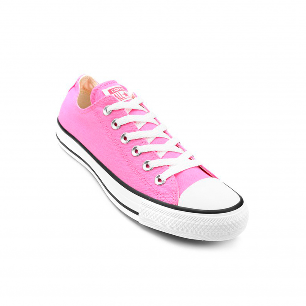 All star cano baixo hot sale rosa