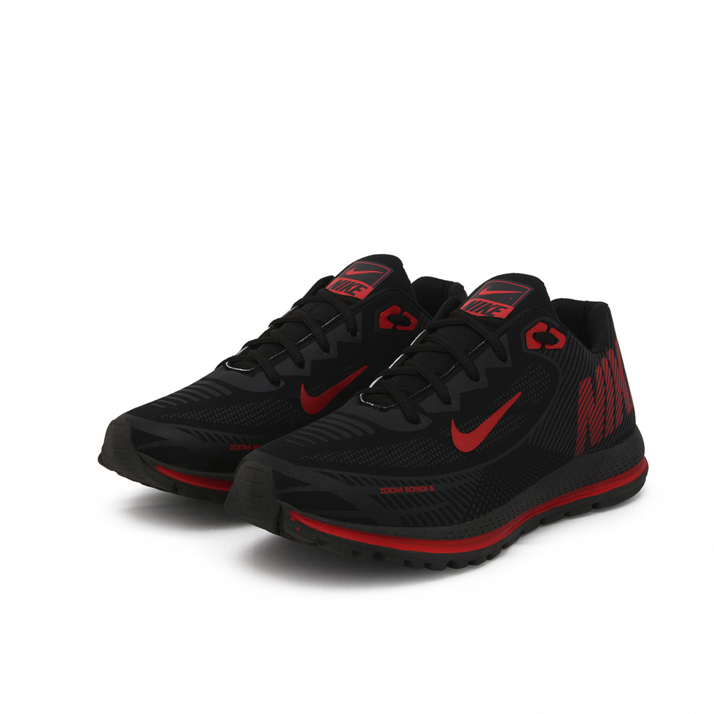 Tênis Nike Air Zoom X Bondi 6 - Preto/Vermelho - Visão Brasil