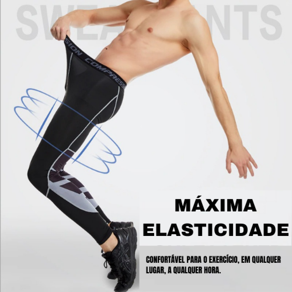 Calça de Compressão Masculina l Original com FRETE GRÁTIS - Vôlei