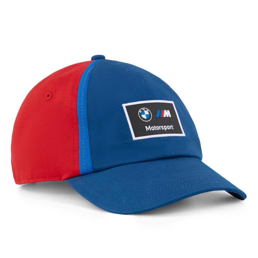 Boné Puma BMW 2025 Motorsports Azul e Vermelho Aba Curva - vpCaps - vpCaps