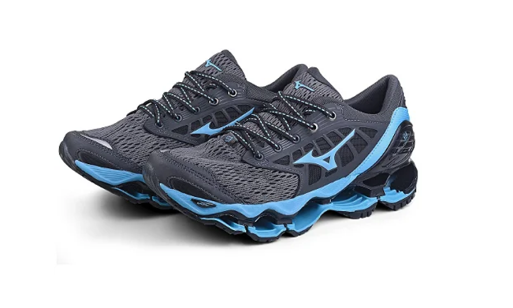 MIZUNO PROPHECY 9 REFLETIVO CINZA E AZUL PREMIUM - vsa.sneakers