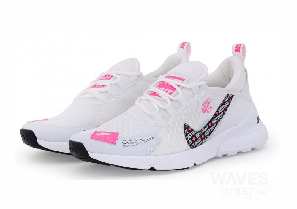 nike air max 270 rosa e branco