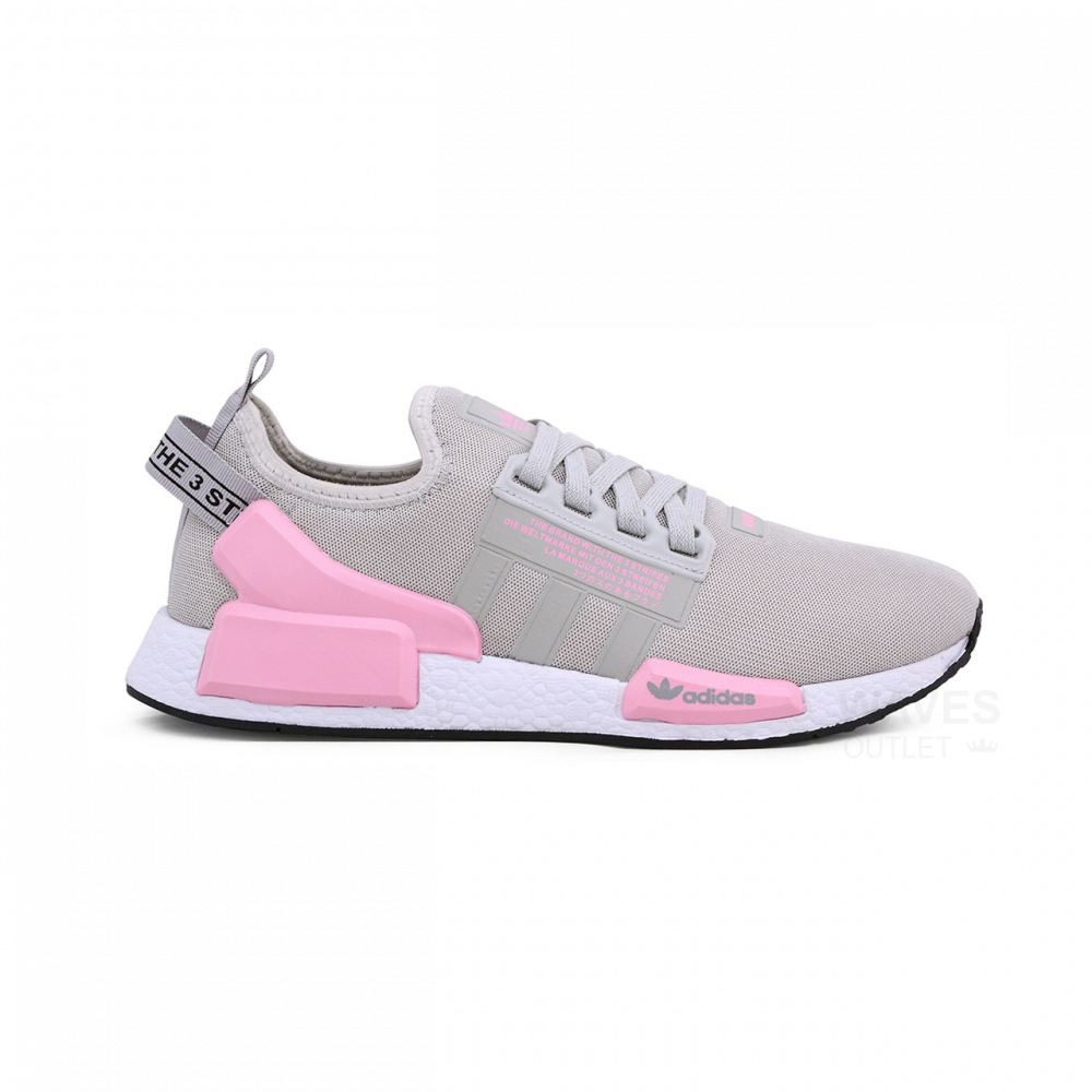 Adidas nmd clearance cinza e rosa