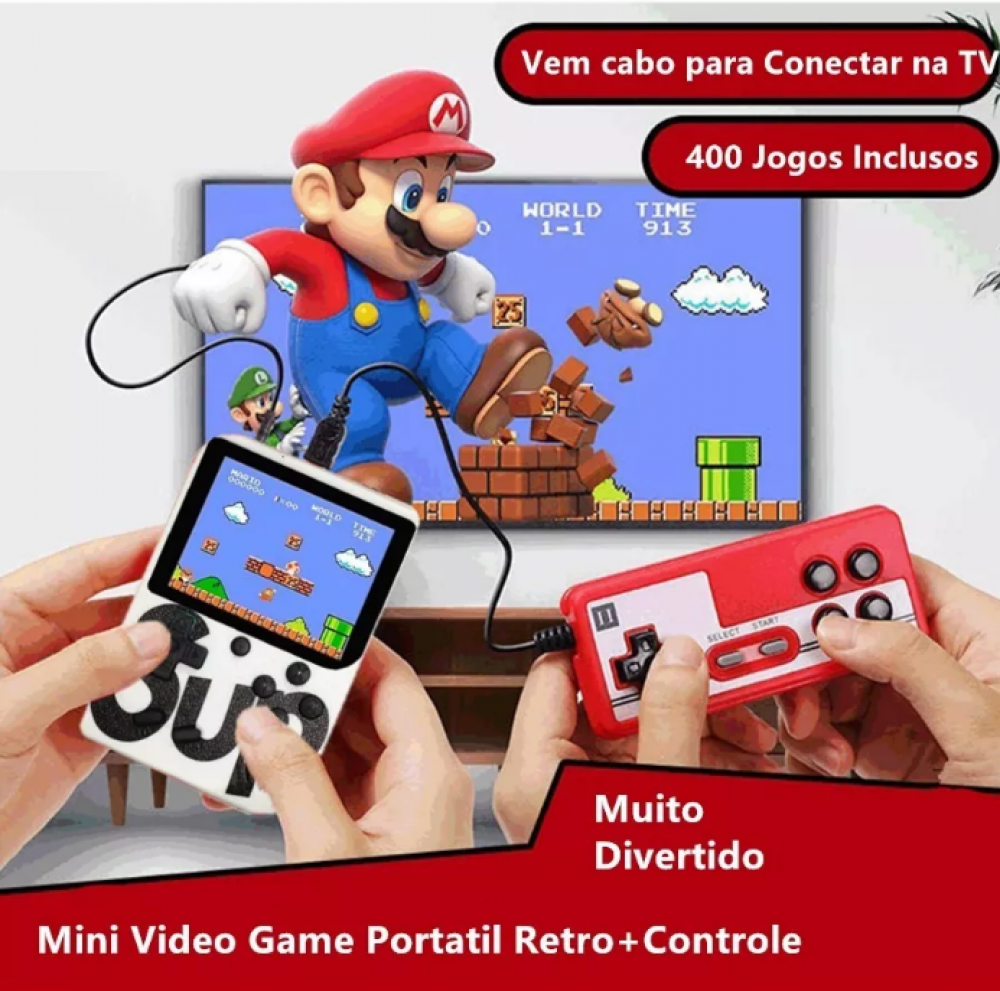 Mini Vídeo Game Boy Portátil Sup 400 em 1 Jogos Retrô - Weide Store