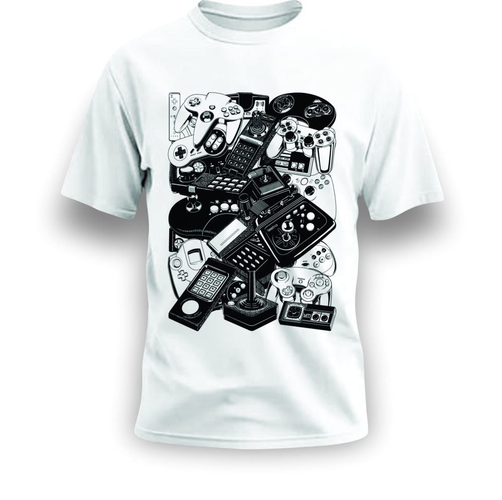 camisa de desenho arte game horizon personalizado -... CAMISA DE DESENHO ARTE GAME JOYSTICKS PERSONALIZADO - White Wolf ...