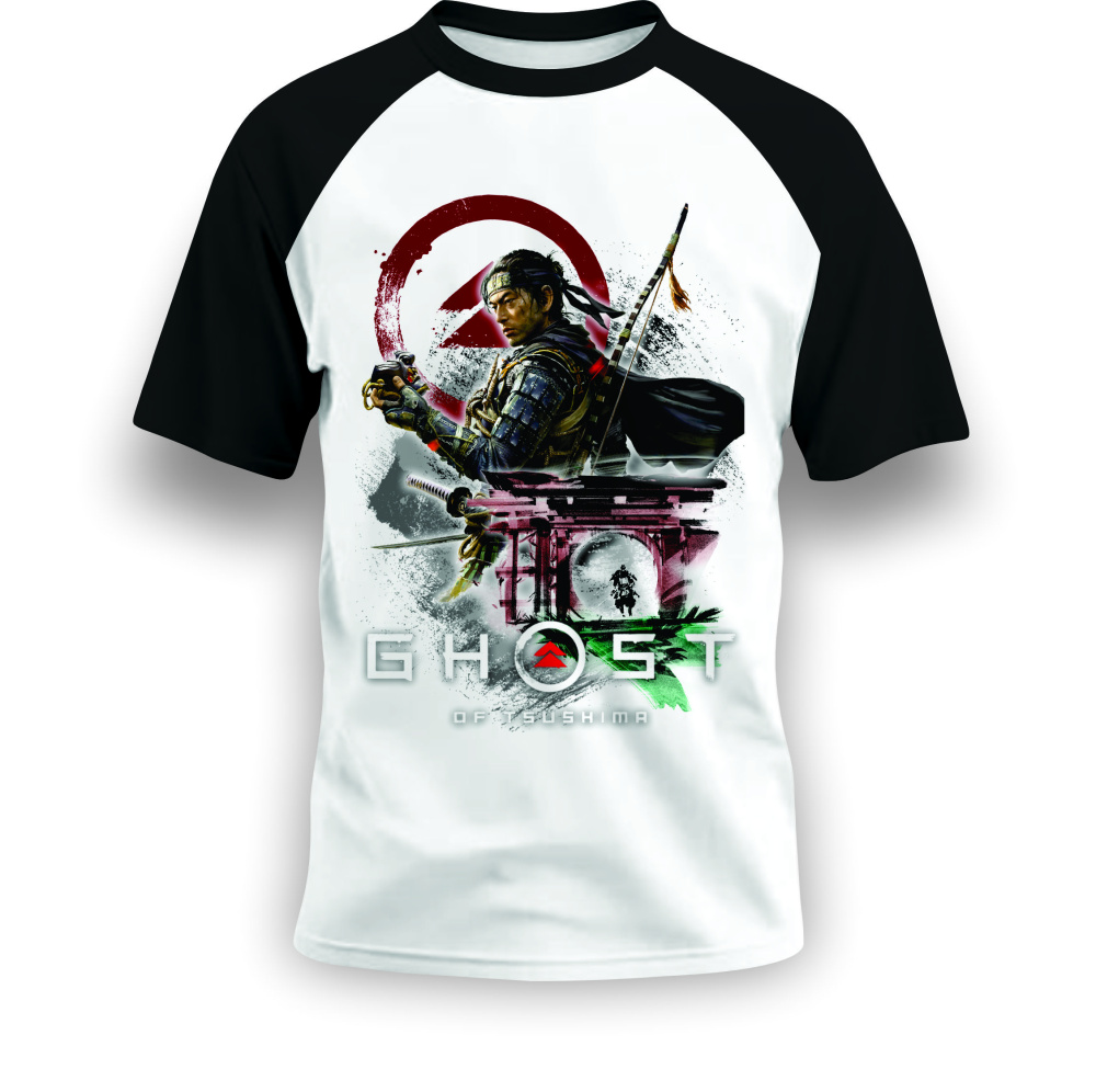 camisa de desenho arte game horizon personalizado -... CAMISA DE DESENHO ARTE GAME GHOST TSUSHIMA PERSONALIZADO - White Wolf ...